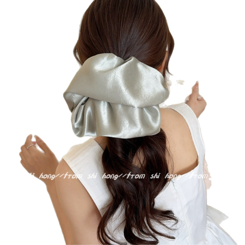 Satenasta gumica za kosu, ručno izrađena, korejski stil, visoka elastičnost, ljeto 2025