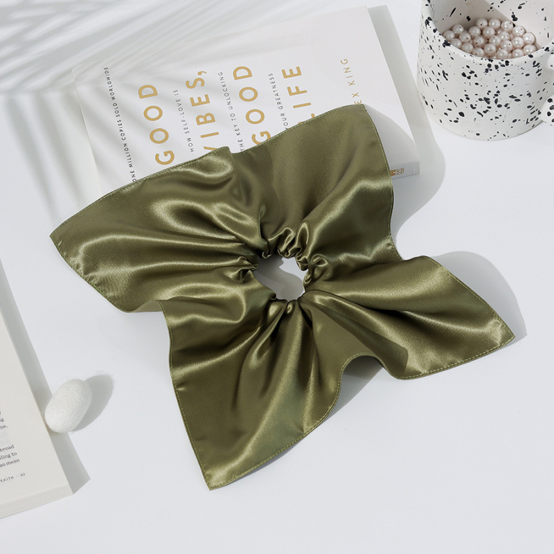 Dvoslojna svilena gumica za kosu, 22 mm široka, 100% mulberry svila, ručna izrada, kineski stil dizajna vjetrenjače