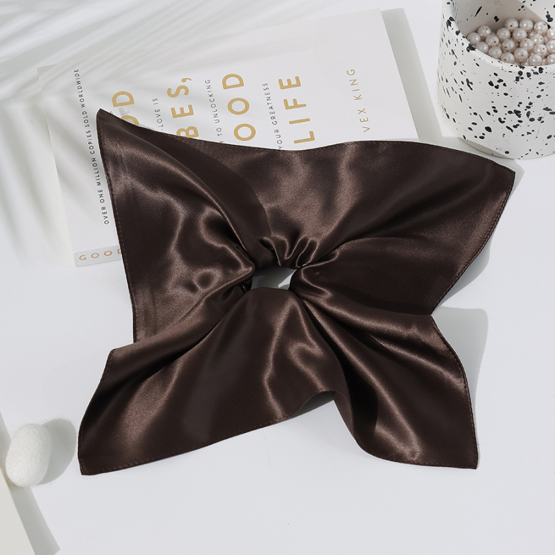 Dvoslojna svilena gumica za kosu, 22 mm široka, 100% mulberry svila, ručna izrada, kineski stil dizajna vjetrenjače