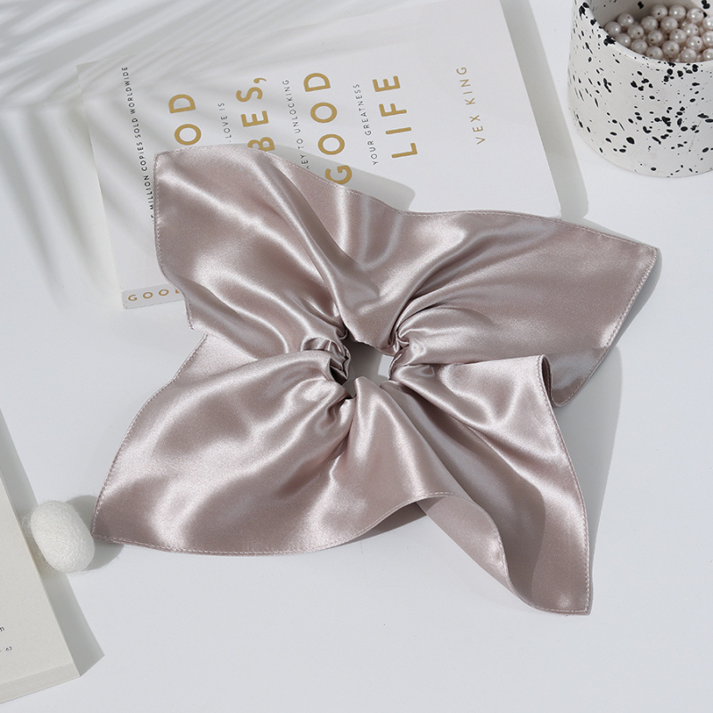 Dvoslojna svilena gumica za kosu, 22 mm široka, 100% mulberry svila, ručna izrada, kineski stil dizajna vjetrenjače