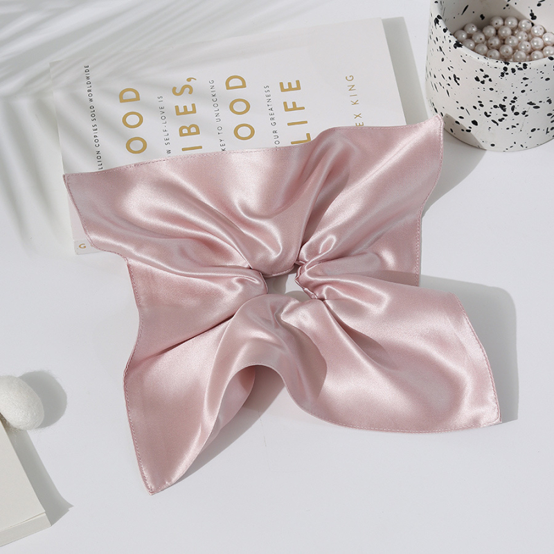 Dvoslojna svilena gumica za kosu, 22 mm široka, 100% mulberry svila, ručna izrada, kineski stil dizajna vjetrenjače