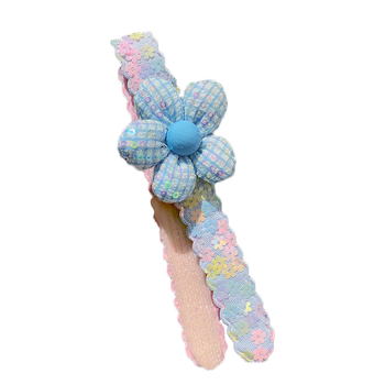 Dječja čelenka s mašnicom - tkanina, crtani stil, dizajn mašnice, ametistni kristal