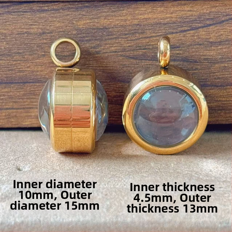 Nerūsējošā tērauda apaļš piekariņš kaklarotai ar izliektu virsmu, elektroplatēšana, daudzpusīgs stils