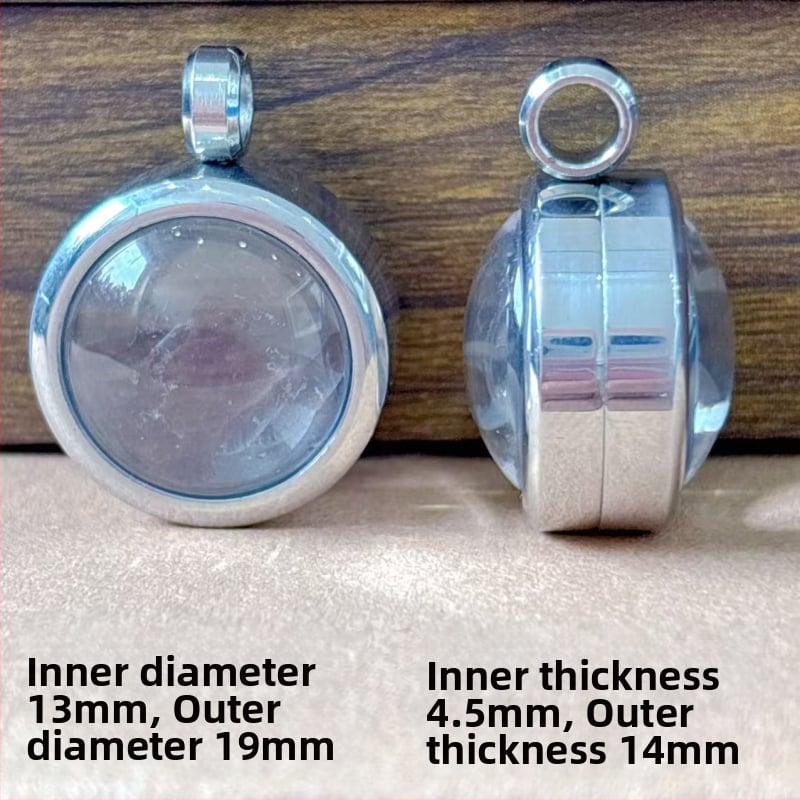 Nerūsējošā tērauda apaļš piekariņš kaklarotai ar izliektu virsmu, elektroplatēšana, daudzpusīgs stils