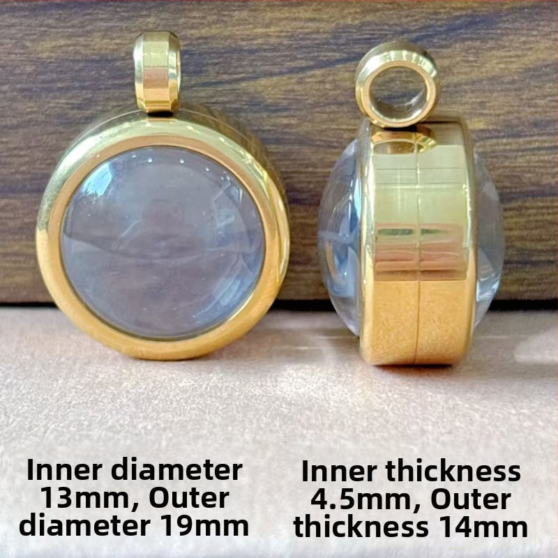 Nerūsējošā tērauda apaļš piekariņš kaklarotai ar izliektu virsmu, elektroplatēšana, daudzpusīgs stils