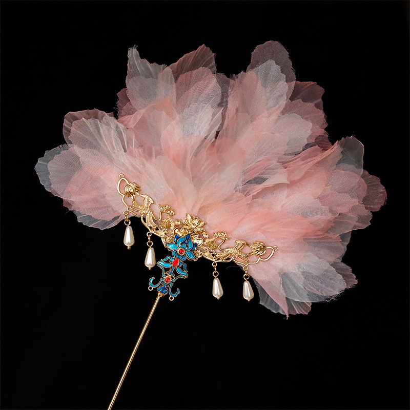 Dodatak za glavu - Tkanina, Drevno-stil, Cvjetni dizajn