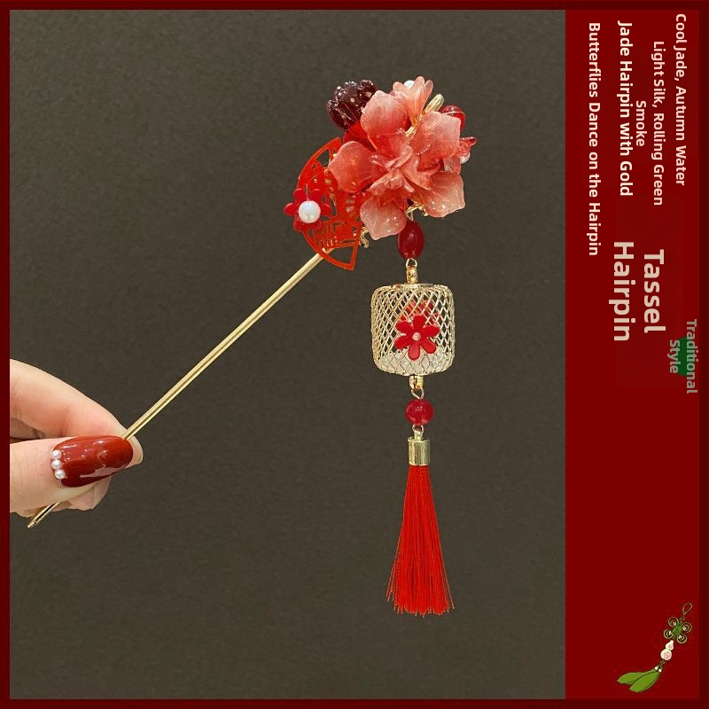 Ukosnica za kosu u stilu Hanfu s cvijetom, ručno rađena od metala