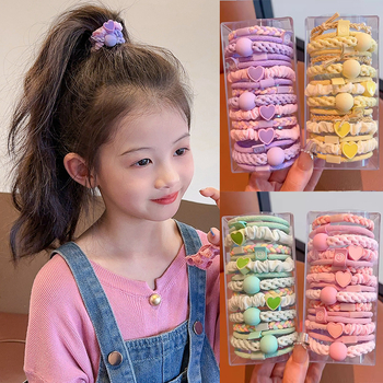 Bērnu matu aksesuāri — multfilmu stils, sirds raksts, roku darbs, zīmols Lilac flower, vecuma 3–10 gadiem