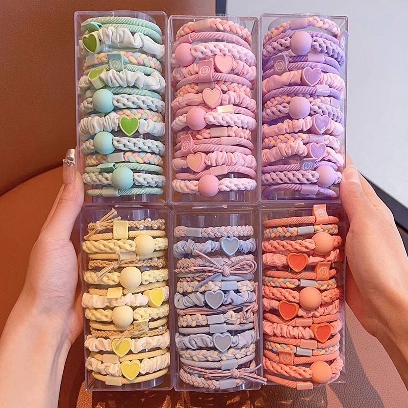 Bērnu matu aksesuāri — multfilmu stils, sirds raksts, roku darbs, zīmols Lilac flower, vecuma 3–10 gadiem