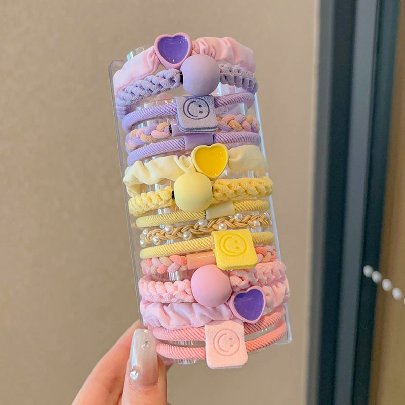 Bērnu matu aksesuāri — multfilmu stils, sirds raksts, roku darbs, zīmols Lilac flower, vecuma 3–10 gadiem