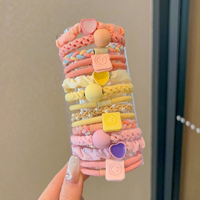 Bērnu matu aksesuāri — multfilmu stils, sirds raksts, roku darbs, zīmols Lilac flower, vecuma 3–10 gadiem