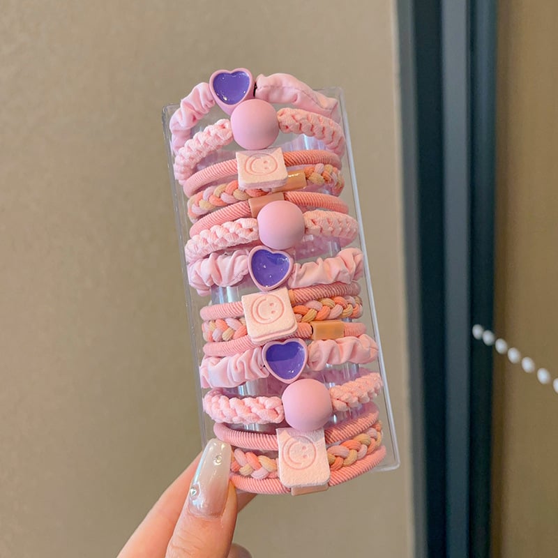 Bērnu matu aksesuāri — multfilmu stils, sirds raksts, roku darbs, zīmols Lilac flower, vecuma 3–10 gadiem