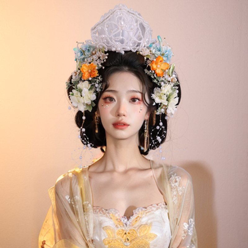 Dodaci za glavu s cvijetom, etnički stil — materijal: plast/smola; brend: Wonderful posture; oblikovanje: cvijet; ljeto 2025 izdanje