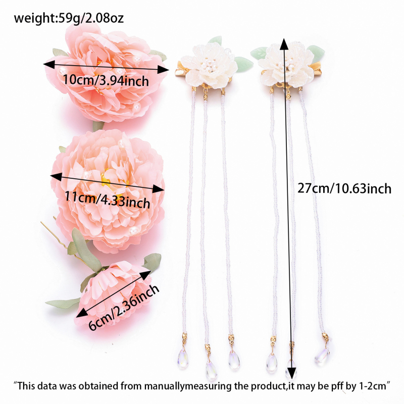 Dodaci za glavu s cvijetom, etnički stil — materijal: plast/smola; brend: Wonderful posture; oblikovanje: cvijet; ljeto 2025 izdanje