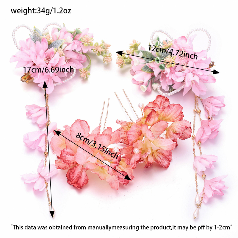 Dodaci za glavu s cvijetom, etnički stil — materijal: plast/smola; brend: Wonderful posture; oblikovanje: cvijet; ljeto 2025 izdanje