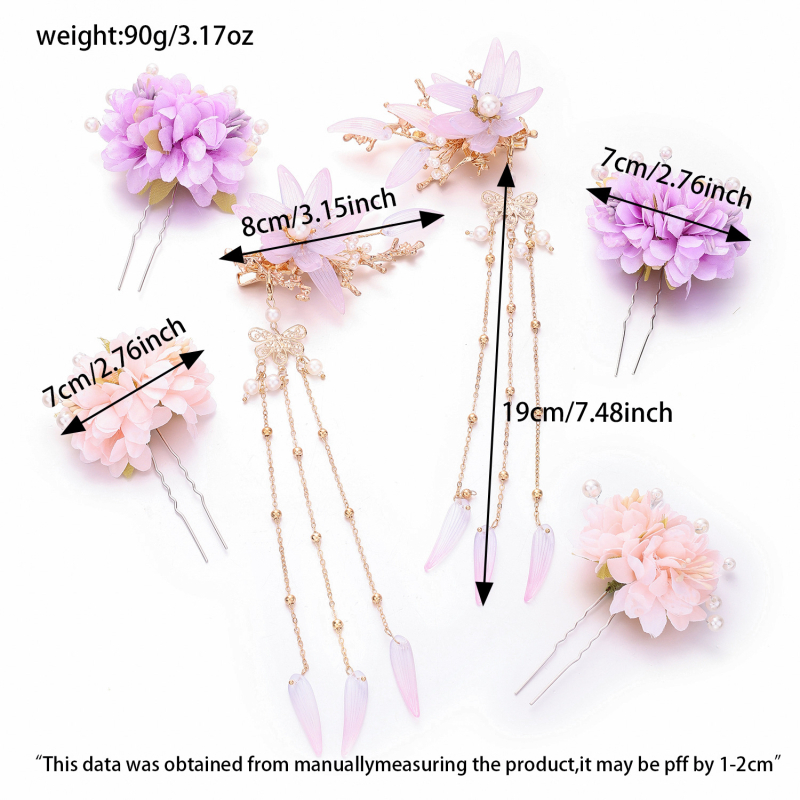 Dodaci za glavu s cvijetom, etnički stil — materijal: plast/smola; brend: Wonderful posture; oblikovanje: cvijet; ljeto 2025 izdanje