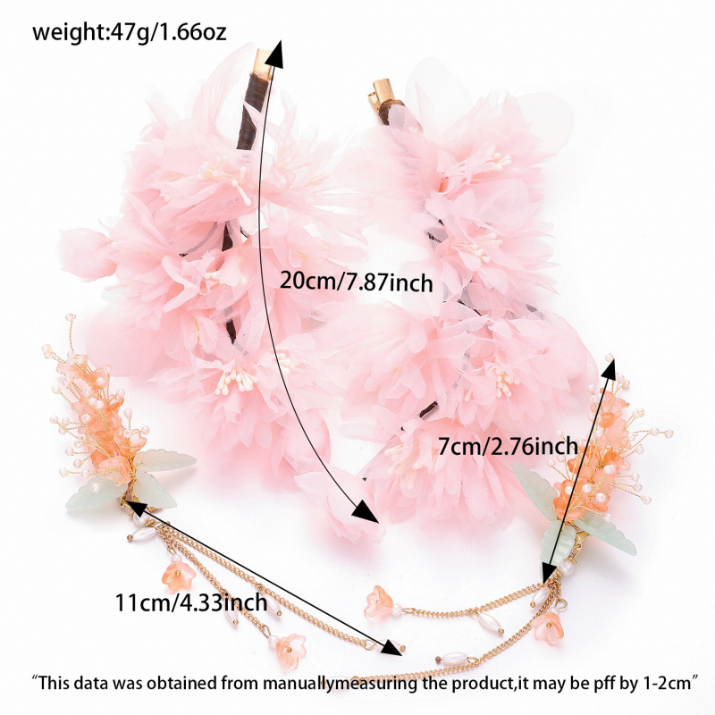 Dodaci za glavu s cvijetom, etnički stil — materijal: plast/smola; brend: Wonderful posture; oblikovanje: cvijet; ljeto 2025 izdanje