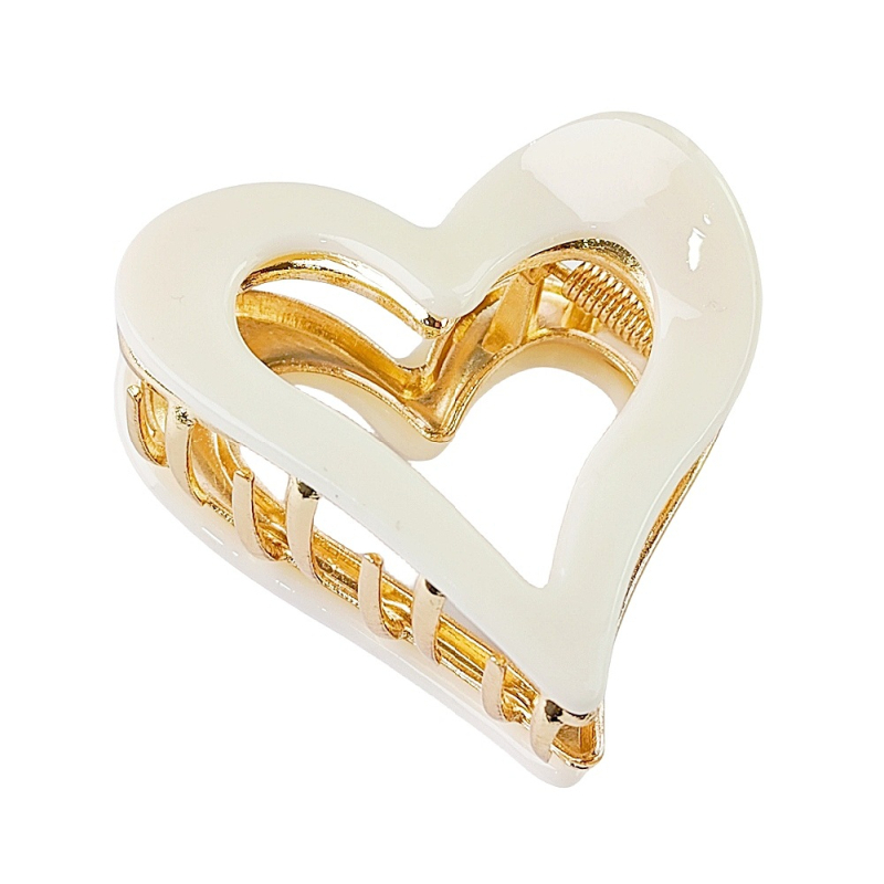 Kopča za kosu u obliku srca – od akrilnog acetata, ručno izrađeno, ženski dodaci za kosu