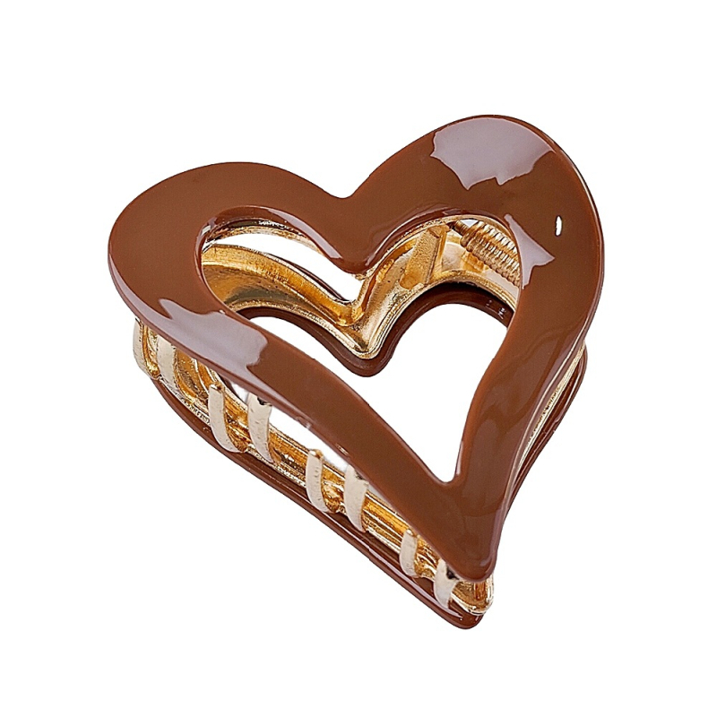 Kopča za kosu u obliku srca – od akrilnog acetata, ručno izrađeno, ženski dodaci za kosu