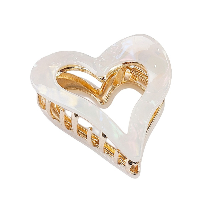 Kopča za kosu u obliku srca – od akrilnog acetata, ručno izrađeno, ženski dodaci za kosu