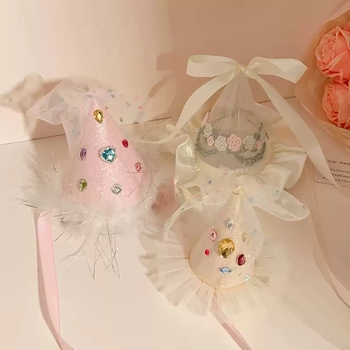 Klip za kosu za rođendan — ručna izrada, plastični materijal, korejski stil, gornji klip, sladak i svjež dizajn