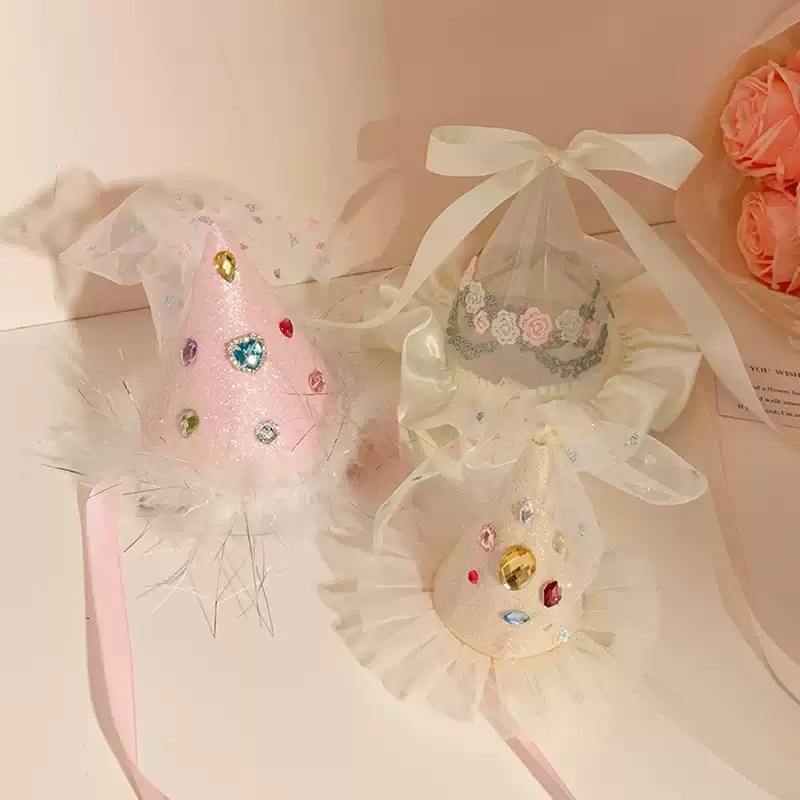 Klip za kosu za rođendan — ručna izrada, plastični materijal, korejski stil, gornji klip, sladak i svjež dizajn