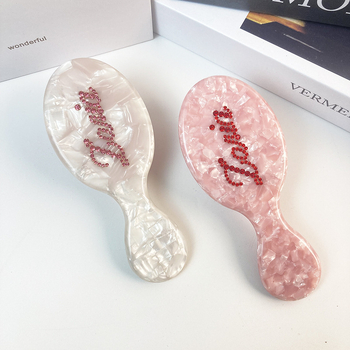 Personalizēta matu ķemme ar gaisa spilvenu – ar personalizētu vārdu, acetāts, Dove zīmols, luksusa stilizēšanas instruments