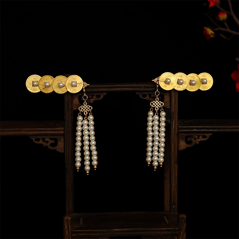 Kovana zlitina: korona za kosu s klipom, ručno rađeno, stil Dinastije Han, svečani dodatak za kosu