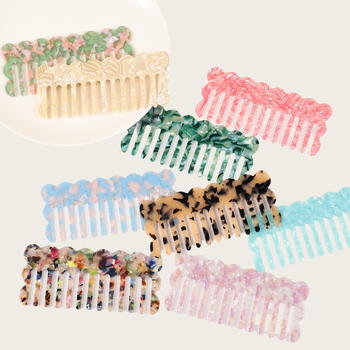 Acetāta matu ķemme sievietēm, anti‑statiska, roku darbs, modelis JD-193, 2025. gada pavasaris