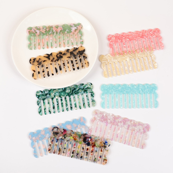 Acetāta matu ķemme sievietēm, anti‑statiska, roku darbs, modelis JD-193, 2025. gada pavasaris