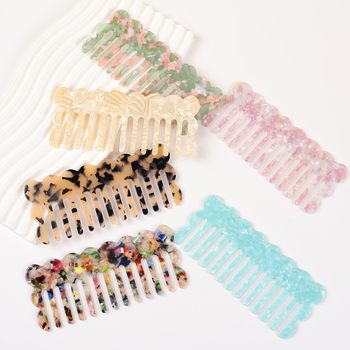 Acetāta matu ķemme sievietēm, anti‑statiska, roku darbs, modelis JD-193, 2025. gada pavasaris