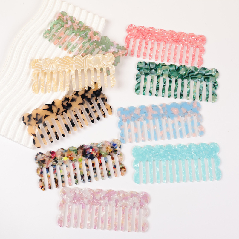 Acetāta matu ķemme sievietēm, anti‑statiska, roku darbs, modelis JD-193, 2025. gada pavasaris