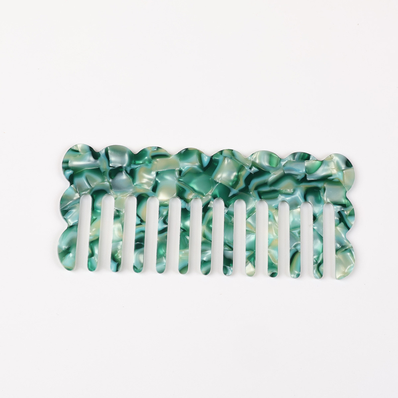 Acetāta matu ķemme sievietēm, anti‑statiska, roku darbs, modelis JD-193, 2025. gada pavasaris