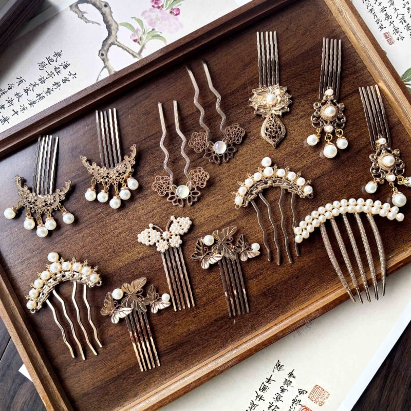 Metalni dodaci za kosu u retro stilu, geometrijski ukosnici, elektroplatinirani premaz