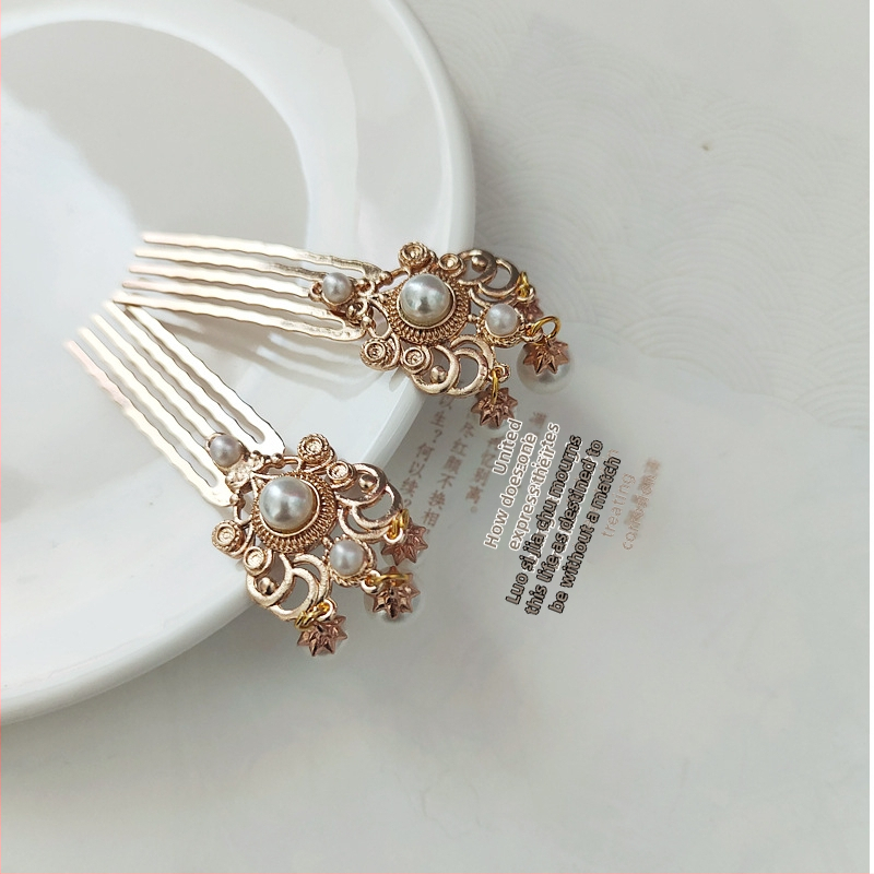 Kovové doplnky do vlasov v retro štýle, geometrické sponky do vlasov, elektroplátovaný povrch