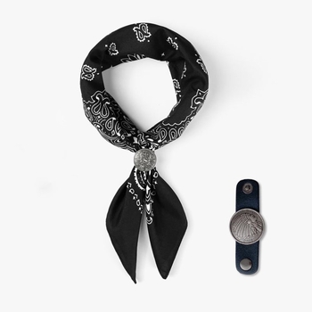 Сплавна закопчалка за квадратен шал с Paisley мотив – ретро стил за мъже и жени