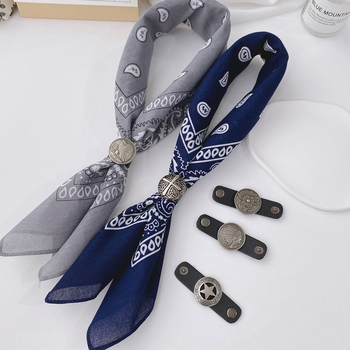 Сплавна закопчалка за квадратен шал с Paisley мотив – ретро стил за мъже и жени