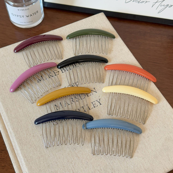 Metalna spona za kosu, jednostavan ženski stil, geometrijski oblik, ručna izrada, s kristalom