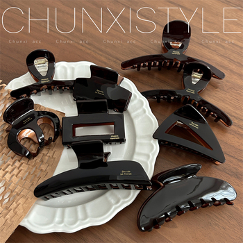 Klip za kosu u obliku morskog psa, materijal: octena kiselina, stil: trokut-križ, završna obrada: pečeni premaz, za žene