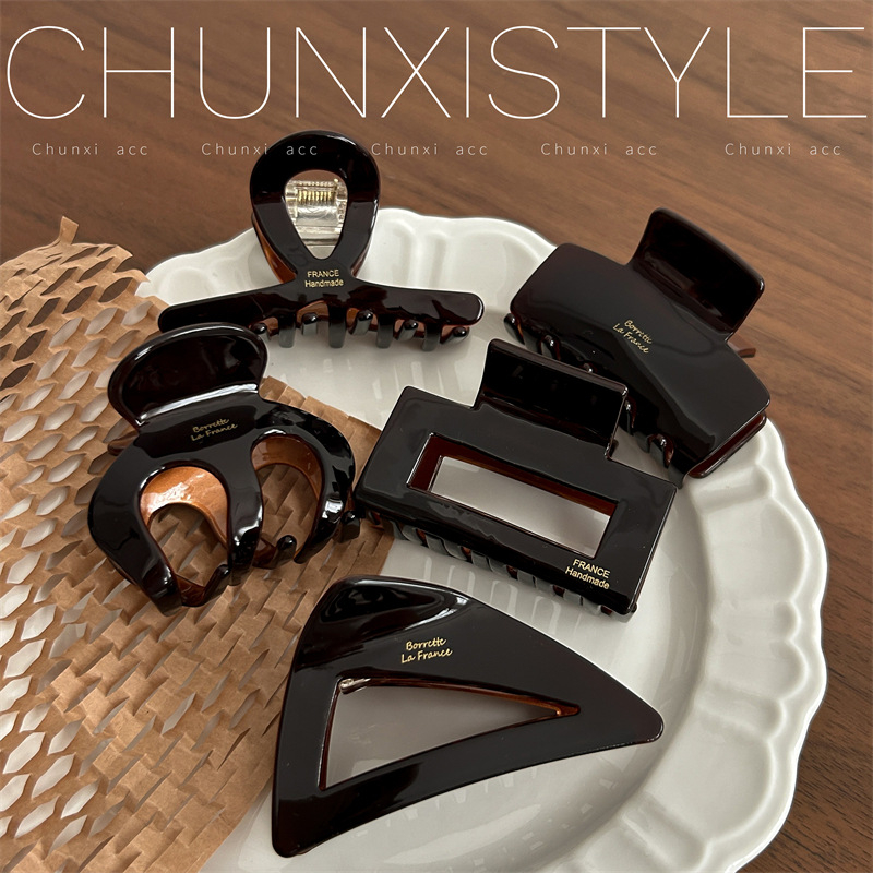 Klip za kosu u obliku morskog psa, materijal: octena kiselina, stil: trokut-križ, završna obrada: pečeni premaz, za žene