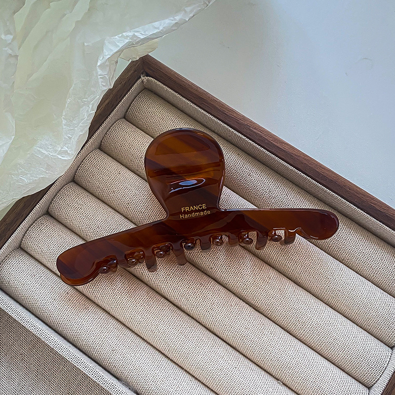 Clip de păr din acid acetic — clip cu priză, realizat manual, stil Maillard pădure pentru femei