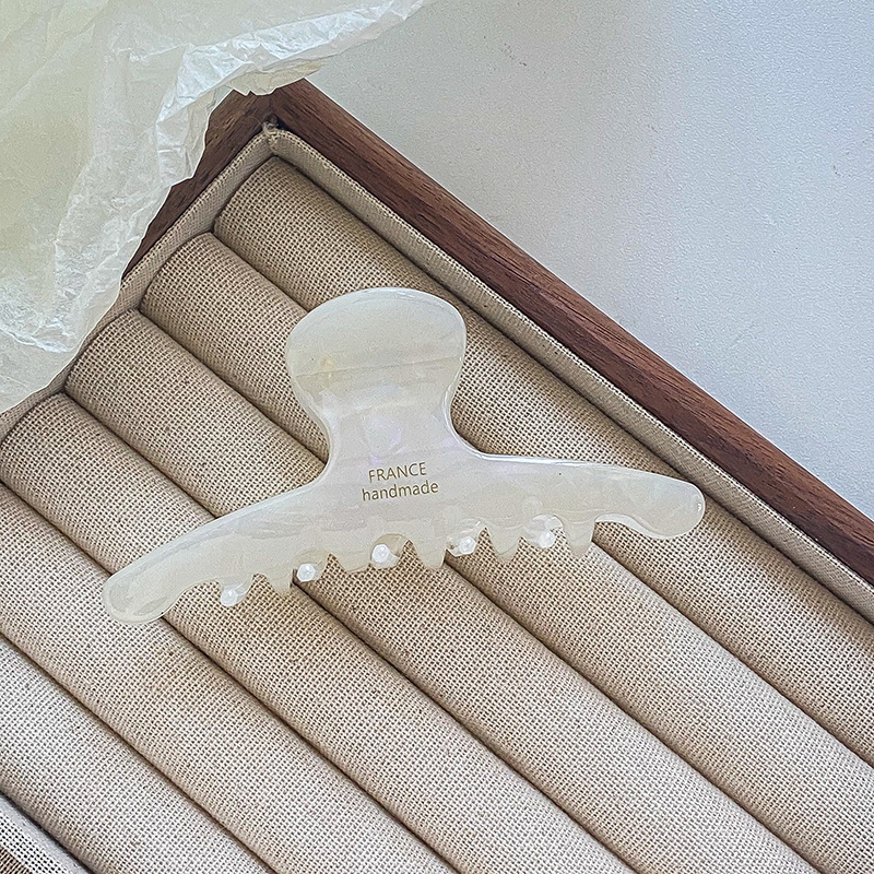 Clip de păr din acid acetic — clip cu priză, realizat manual, stil Maillard pădure pentru femei