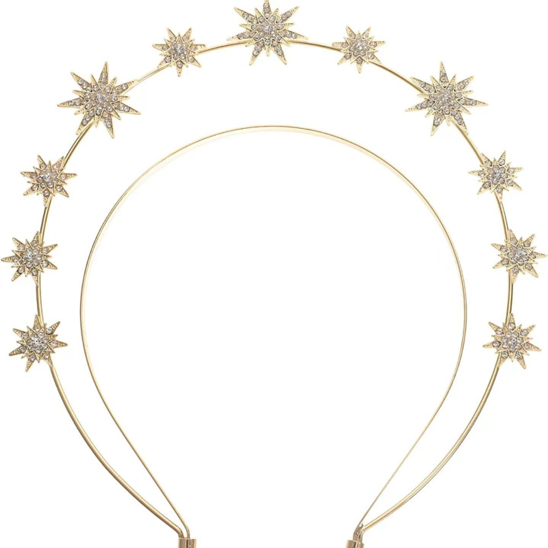 Headpiece od legure, ručna izrada, ženski stil, nevini halo dizajn, za plesne nastupe