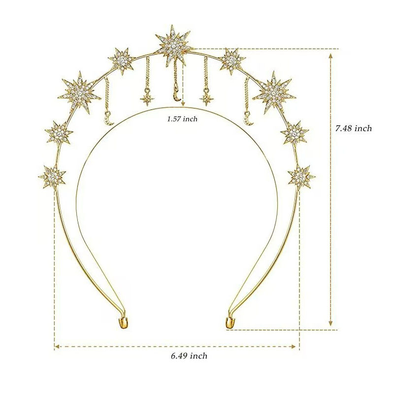 Headpiece od legure, ručna izrada, ženski stil, nevini halo dizajn, za plesne nastupe