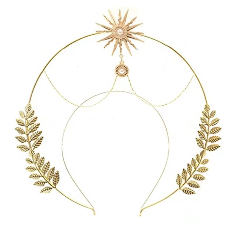 Headpiece od legure, ručna izrada, ženski stil, nevini halo dizajn, za plesne nastupe