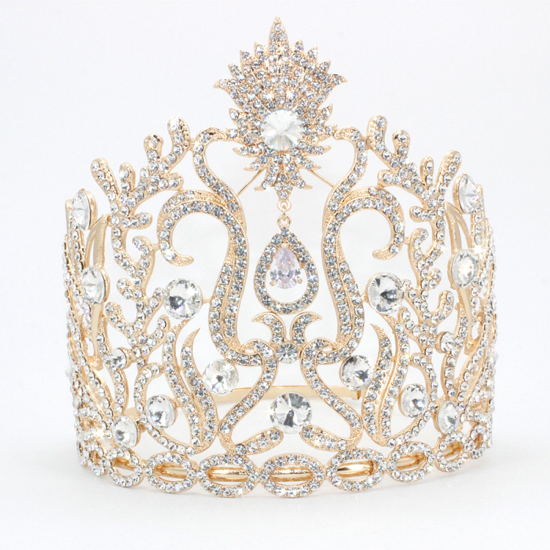 Prilagodljiva egzotična unisex kruna za pozornicu – legura, elektroplatiranje, dijamantna obrada, vjenčana tiara, prilagodljiva