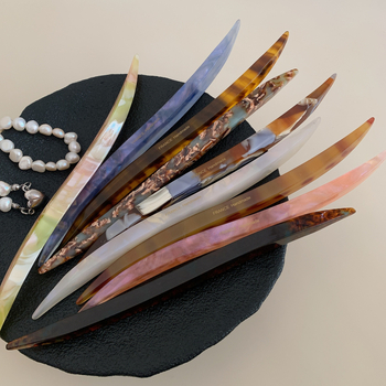 Acetato plaukų segtukas kuokštui – korėjinis stilius, geometrinis dizainas, kilmė Yiwu, ruduo 2024