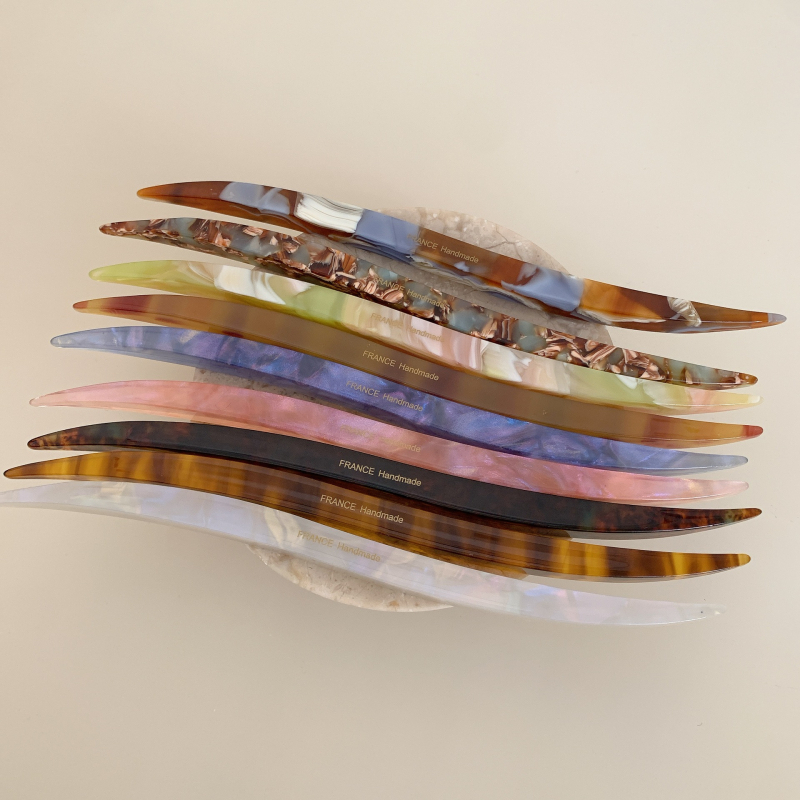 Acetato plaukų segtukas kuokštui – korėjinis stilius, geometrinis dizainas, kilmė Yiwu, ruduo 2024