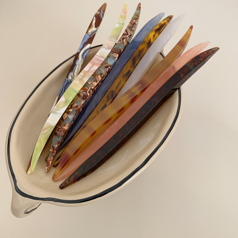 Acetato plaukų segtukas kuokštui – korėjinis stilius, geometrinis dizainas, kilmė Yiwu, ruduo 2024