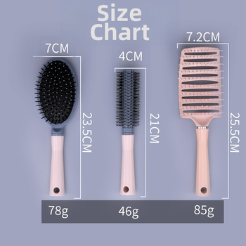 Õhupadjaga kamm peanaha massaažiks, juukselokide stiilimise komplekt, plastik, bränd AVDNDEA